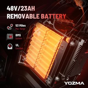 มอเตอร์ไซค์วิบากไฟฟ้า NEW READY to SHIP IN10 กำลังไฟ 2600W ความเร็วสูงสุด 64.4 กม./ชม. พร้อมแบตเตอรี่ 48V/23AH เบรกไฮดรอลิกเต็มระบบ สำหรับขับขี่บนภูเขาและทางวิบาก - Product Image 4