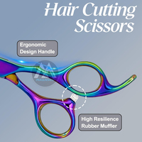 Ciseaux de coupe de cheveux professionnels 6.5 pouces ciseaux de coupe de cheveux de barbier lames tranchantes coupe de cheveux pour femmes/hommes/enfants en acier inoxydable