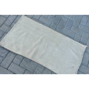 Alfombra Beige clásica moderna de 1,8x3,3 pies, lana hecha a mano, piel de conejo de imitación, respaldo de látex, Patchwork, pasillo rectangular turco Vintage - Product Image 4