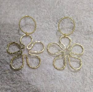 แฟชั่นสุดพิเศษต่างหูทองเหลืองพลอยรูปทรงแฟนซีเครื่องประดับทองเหลืองชุบทองอินเดียโดยงานฝีมือ HF - Product Image 2