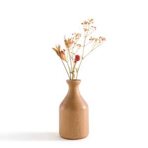 Jarrón de madera tallado tradicional, ideal para flores de colores, encantadores macetas para la decoración festiva del hogar. - Product Image 3