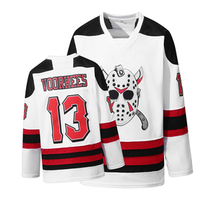 Maillot de hockey sur glace brodé entièrement personnalisé 100% polyester cousu numéro de nom d'équipe fabricant de maillot de hockey sur glace personnalisé - Product Image 5