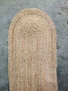 Modern Floral <b>Jute</b> Oval <b>Placemats</b> and Runner Eco-Friendly Braid Pattern Customizable Machine Made - Product Image 4