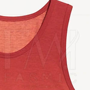 Camisetas sin mangas de tela de algodón 100% para hombre, logotipo personalizable, diseño acanalado elástico para correr - Product Image 5