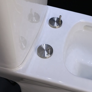 Inodoro de Cerámica Moderno de Dos Piezas con Certificación CE de Medyag, Sifón en P, Montado en el Suelo, Totalmente Esmaltado, Forma Cuadrada, para Baño Europeo - Product Image 4