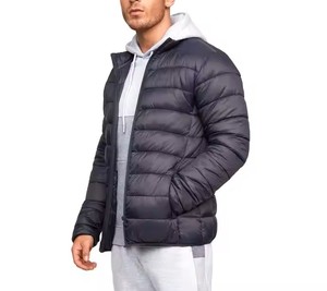 Veste matelassée en nylon mince de haute qualité, nouvelle conception, vente en gros personnalisée, mode masculine, sports de plein air, confortable, à capuche, hiver, soie - Product Image 3
