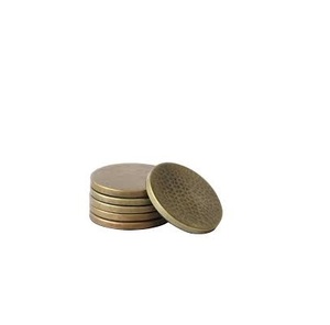 ที่รองแก้วทองเหลืองกลมงานหัตถกรรมหรูหราสไตล์โลโก้ออกแบบได้ตามต้องการผลิตจากอินเดีย - Product Image 3