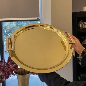 Modern Design Metal Breakfast Tray Multi Functional Dinnerware Stainless Steel Tray for Hotels and Homes Tray - Product Image 4