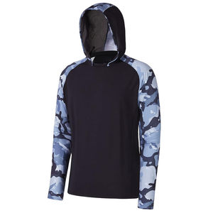 Venta al por mayor personalizado ventilado ligero Camo pesca Sudadera con capucha logotipo personalizado sublimación impresión hombres UPF50 + Sun Sudadera con capucha de manga larga - Product Image 1
