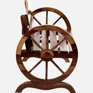 Oakmont Traditional Settee Portable Living Room <b>Furniture</b> with Minimalist Design Teak Finish Fabric - Product Image 4