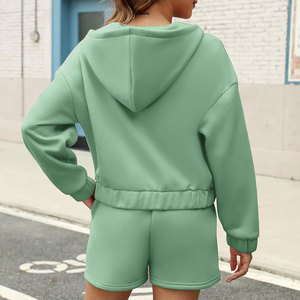 Uso al aire libre, superventas, sudaderas con capucha y pantalones cortos para mujer, conjunto de ropa duradera, sudaderas con capucha y pantalones cortos para mujer - Product Image 3