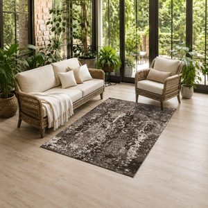 RUGS DEPOT LXDP-0664 Wholesale Terracotta Gold Minimalist Designer Digital Printed Machine Washable Chenille Area Rug Non <b>Slip</b> - Product Image 6