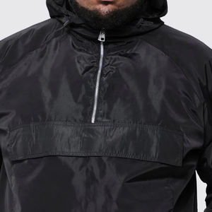 Venta al por mayor de la calle de los hombres de nylon entrenadores chaqueta con tela de lona con el logotipo de su marca a precio de fábrica - Product Image 2