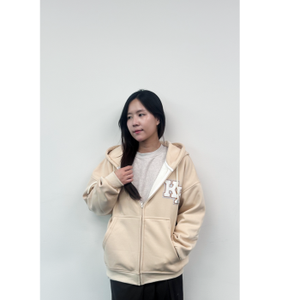 Sudadera con capucha con logotipo personalizado para mujer, sudadera con cremallera, forro de piel, Sudadera con capucha de manga larga 100%, Sudadera con capucha de diseño frontal de gran tamaño - Product Image 1