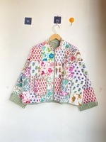 Chaqueta de Algodón Hecha a Mano en India, Chaqueta Acolchada, Nuevo Estilo, Chaqueta de Algodón Reversible, Abrigo Bohemio para Mujer, Regalo para Ella