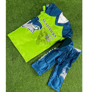 Maillots de football américain unisexes 2024, logo personnalisé imprimé, respirant, séchage rapide, taille XL, ensembles uniformes pour usage sportif - Product Image 1