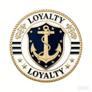 Moneda Conmemorativa Personalizada de la Armada Estadounidense (USN) con Logotipo de Ancla, Baño de Oro Brillante Moderno, Esmalte Suave, Aleación de Zinc, Troquelado e Impresión - Product Image 5