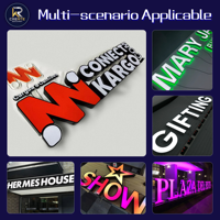 Enseignes 3D lumineuses en PVC étanche avec logo en aluminium, lettres à LED sans bordure, bandes LED pour la décoration de bureaux, voitures, entreprises et hôpitaux