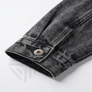 Veste en jean décontractée pour homme, style ample, vintage unique, lavée, vêtement d'extérieur tendance, durable, à prix compétitif - Product Image 6