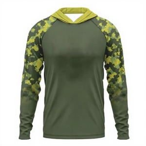 Vente en gros de chemises de pêche sportives unisexes personnalisées avec logo, en spandex/polyester, respirantes, à séchage rapide, avec capuche, taille plus, impression par transfert thermique - Product Image 4