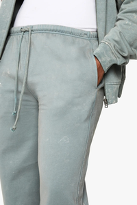 Pantalones de chándal de forro polar de poliéster/algodón de 300 g, de alta calidad, con encaje, para mujer, de frente plano, informales, de invierno, estilo urbano, los más vendidos al por mayor - Product Image 2