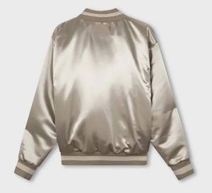 Chaqueta universitaria de satén de talla grande para hombre, ropa deportiva de béisbol universitaria impermeable con bordado de logotipo personalizado para otoño para Letterman - Product Image 2