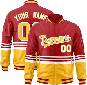 American College Style Varsity Letterman Jacket Bomber de béisbol de poliéster personalizado con parche de logotipo Uniforme de equipo OEM para hombres - Product Image 4