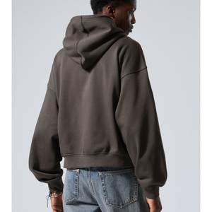 Nouveau élégant hiver lourd pleine fermeture éclair à capuche coton matériel fait couleur unie hiver polaire pleine fermeture éclair à capuche - Product Image 4