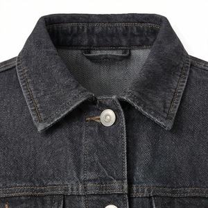 Veste en jean vintage à manches longues décontractée pour femme, en coton respirant, col rabattu, style tendance, streetwear - Product Image 4