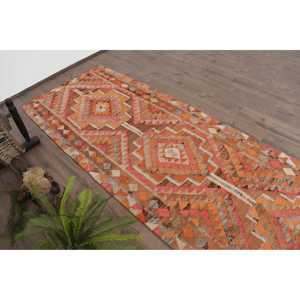 Alfombra Vintage de 3.3x10.1 pies, Alfombra Marroquí Naranja Turca - Product Image 5