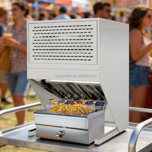 Hotte de friteuse sans conduit SOUNINY, fabrication OEM directe, acier inoxydable, système de hotte sans conduit commercial pour les petites friteries - Product Image 2