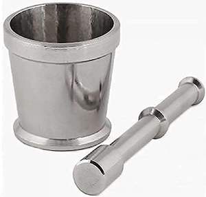 Juego de mortero y Maja de acero inoxidable, mezclador de especias Khalbatta Khal Okli Imam Dasta khaldasta okhli Masher Kharal - Product Image 6