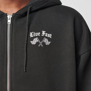 Unisex Custom Men's <b>Tech</b> Fleece Thick Hoodies 6XL Full Zip Winter Streetwear With Embroidery Logo Puff Print From Manufacturers - Product Image 6