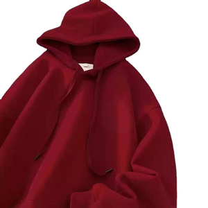 Automne poids lourd Streetwear pull String français Terry sweats à capuche fabricants 100% coton blanc unisexe élégant hommes sweats à capuche - Product Image 4