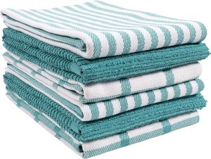 Premium Striped Weave Printed 100% Cotton Terry Dishcloth Towels Good Quality Woventowels for <b>Kitchen</b> Golf Set Dropshipping - Product Image 5