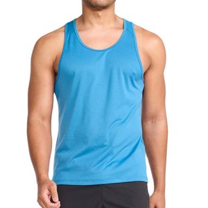 Top qualité coton respirant grande taille hommes vêtements débardeurs haute rue Style couleur unie Fitness porter hommes débardeurs été - Product Image 1