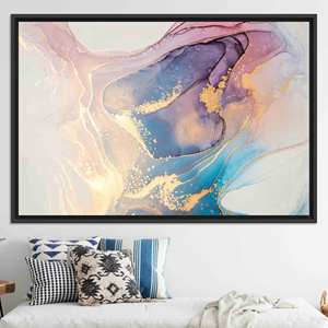 Arte de Pared en Vidrio Brillante: Elegante Obra de Arte Impresa en Lienzo, Lienzo con Marco Negro - Product Image 1