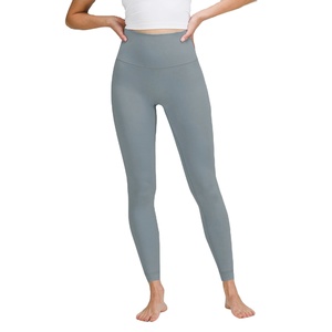 New Solid Sweat-wicking Push-up Ankle-Length <b>Yoga</b> Leggings with Pocket Skin-friendly Stylish High Waist Sport Fitness Women - Product Image 5