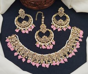 Recién llegados, diseños antiguos para mujer, conjuntos de boda nupcial de acero inoxidable, perlas artificiales, diamantes de imitación, compromiso Mala - Product Image 6