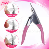 Bahasa Pro coupe-ongles professionnel en acier inoxydable rose coupe-ongles en acrylique coupe-faux ongles pour doigts artificiels