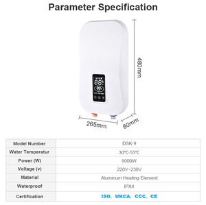 Calentadores de agua eléctricos sin tanque eficientes de <span class=keywords><strong>bajo</strong></span> <span class=keywords><strong>consumo</strong></span> de energía para baño debajo del fregadero - Product Image 6