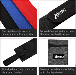 Wraps à main pour la boxe 180 pouces Handwraps de style mexicain 1 paire noir et rouge, bracelet en caoutchouc, enveloppes extensibles pour les mains - Product Image 6