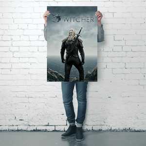 Affiche de la série télévisée The Witcher, sur toile, avec cadre noir, style moderne - Product Image 5