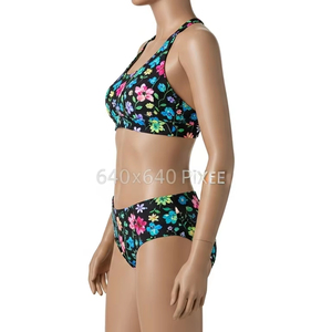 Traje de baño de Spandex con estampado Digital de secado rápido, traje de baño de playa transpirable elástico para mujeres y hombres, ropa deportiva de natación - Product Image 2