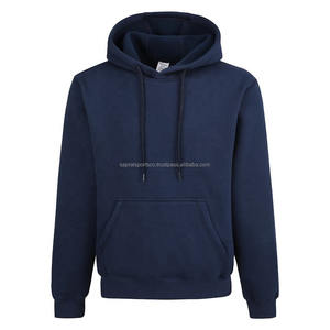 Men's Streetwear Custom High Quality Embroidery Hoodie Wholesale Heavy <b>Thick</b> <b>Fleece</b> Lining Plain Blank Pullover French Puff - Product Image 4