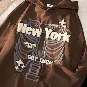 Nouvelle conception, best-seller, sweats à capuche pour hommes avec impression en relief, faible MOQ, vente en gros de sweats à capuche pour hommes avec impression en relief - Product Image 6