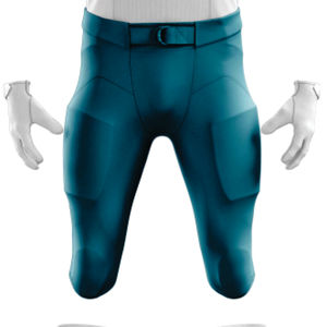 Uniforme de football américain sublimé en polyester 100% personnalisé, matériel d'équipe en sergé blanc sarcelle respirant, maillot court à l'avant - Product Image 5