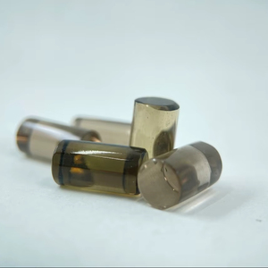 10 pièces de pierres précieuses cylindriques en quartz fumé naturel, 13x7mm, pour la fabrication de bijoux - Product Image 1
