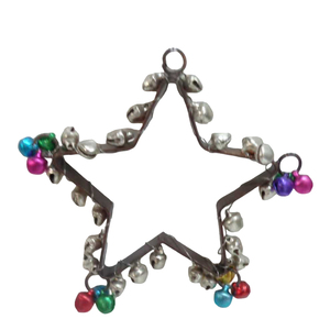 Juego de decoración del hogar de diseño real de 3 hierro/Cuentas colgantes estrella niquelado adorno colgante de pared para decoración de Navidad - Product Image 1