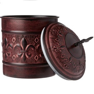 Ensemble de boîtes vintage à fleurs en relief, contenants de rangement cylindriques royaux antiques - Product Image 5